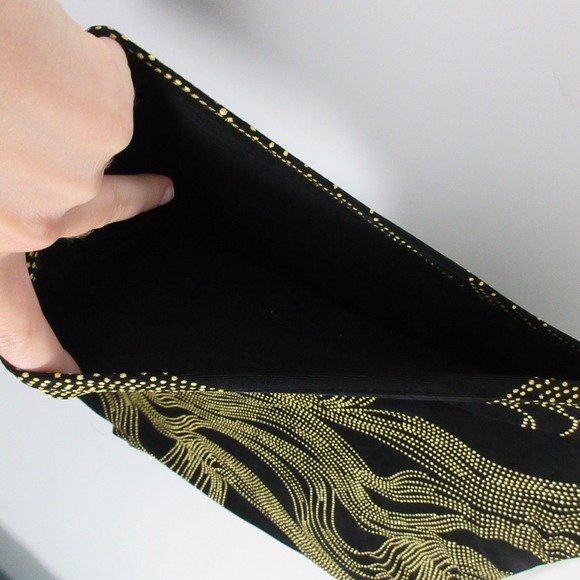 Cache One Shoulder Top Blouse Women S Black Gold Sequins Vtg Going Out y2k 244 - Picture 5 of 14